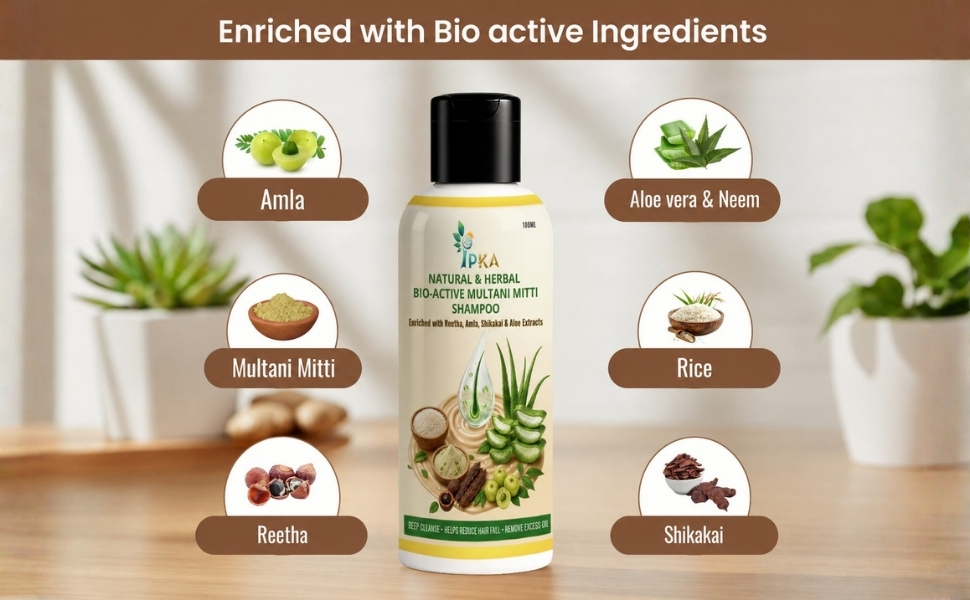 NATURAL & HERBAL BIO-ACTIVE MULTANI MITTI SHAMPOO