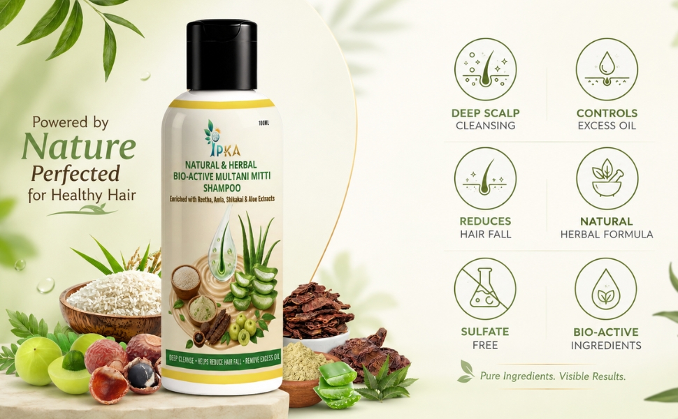 NATURAL & HERBAL BIO-ACTIVE MULTANI MITTI SHAMPOO