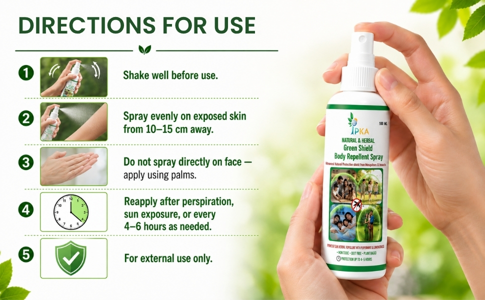 NATURAL & HERBAL Green Shield Body Repellent Spray