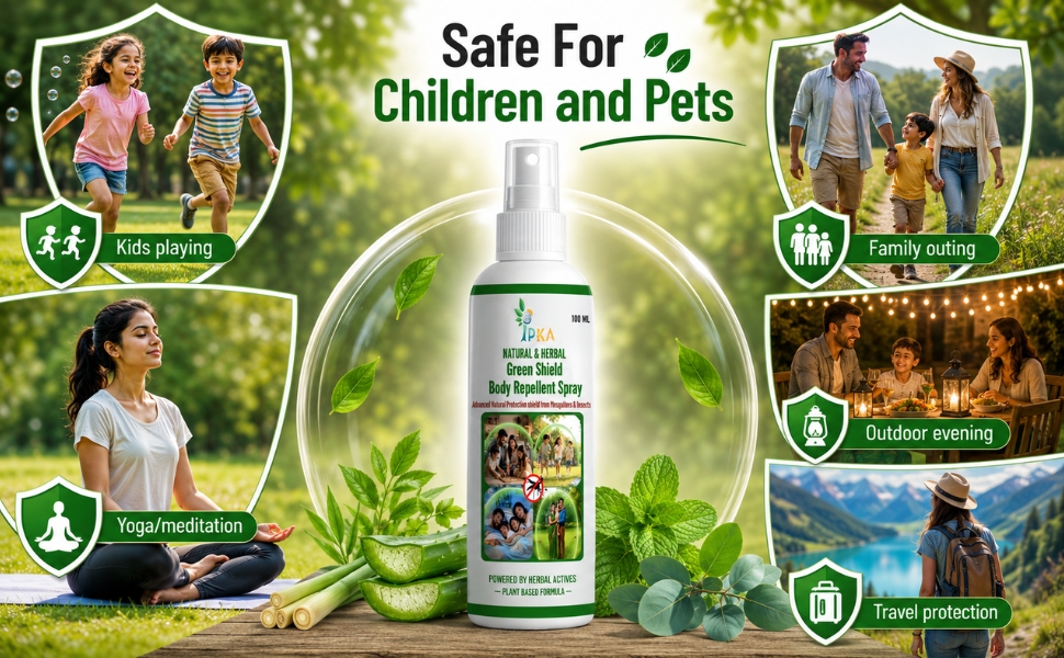 NATURAL & HERBAL Green Shield Body Repellent Spray