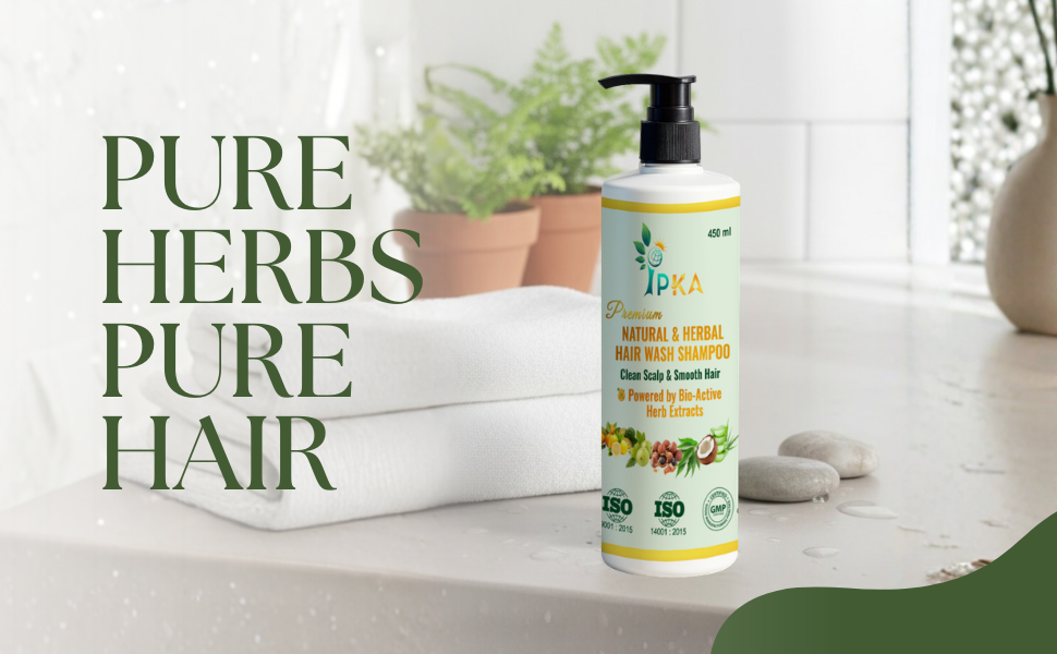Premium herbal and natural hair wash shampoo