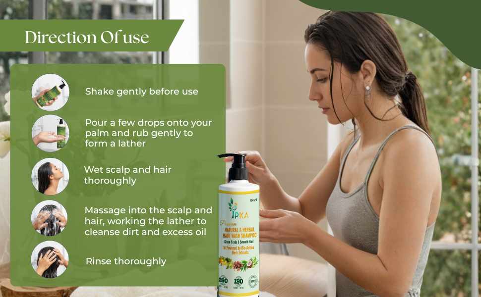 Premium herbal and natural hair wash shampoo