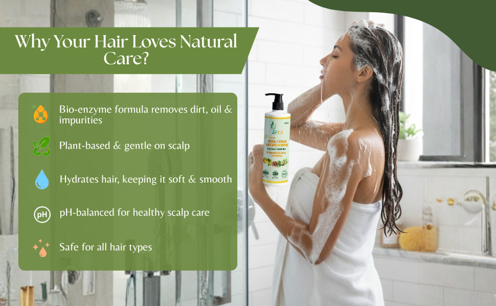 Premium herbal and natural hair wash shampoo