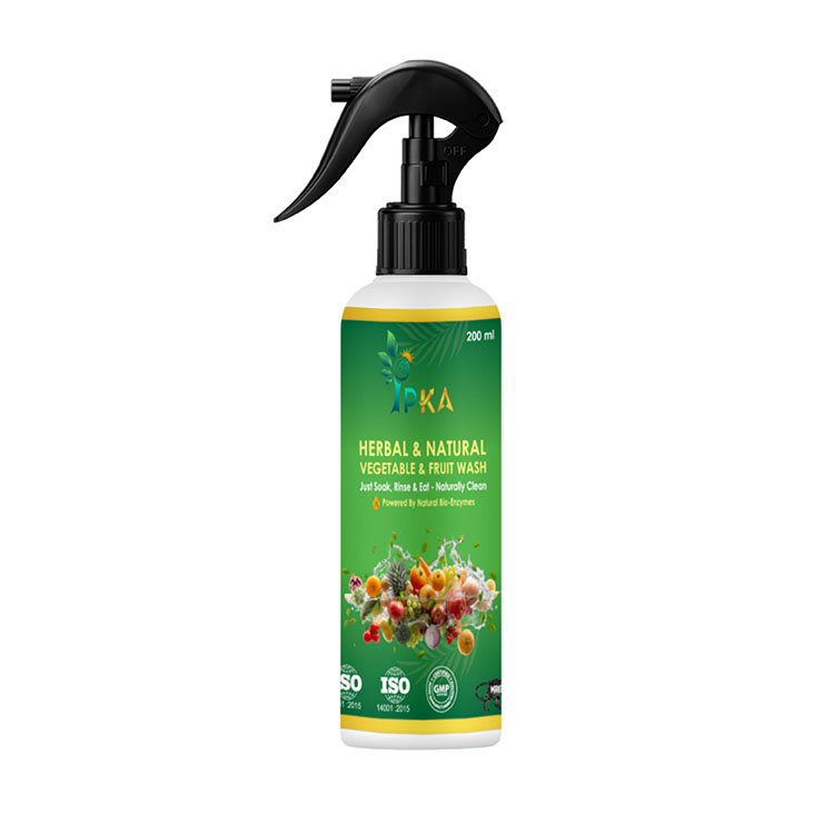 Herbal and natural vegetable and fruit wash